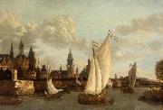 Jacobus Vrel Capriccio View of Haarlem oil painting picture wholesale